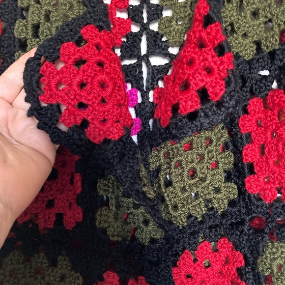 Granny Squares Vest, New,Hand Crocheted, Grannycore, Multi Coloured, Cottagecore - Picture 2 of 4